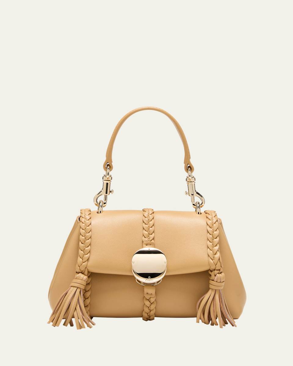 Penelope Mini Top-Handle Bag in Napa Leather